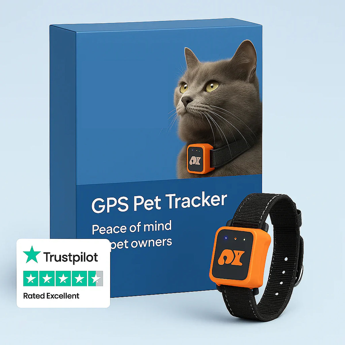 GPS Tracker for Cats and Small Dogs with Real-Time Location Tracking, Health Monitoring and Activity Tracking | Sansoti