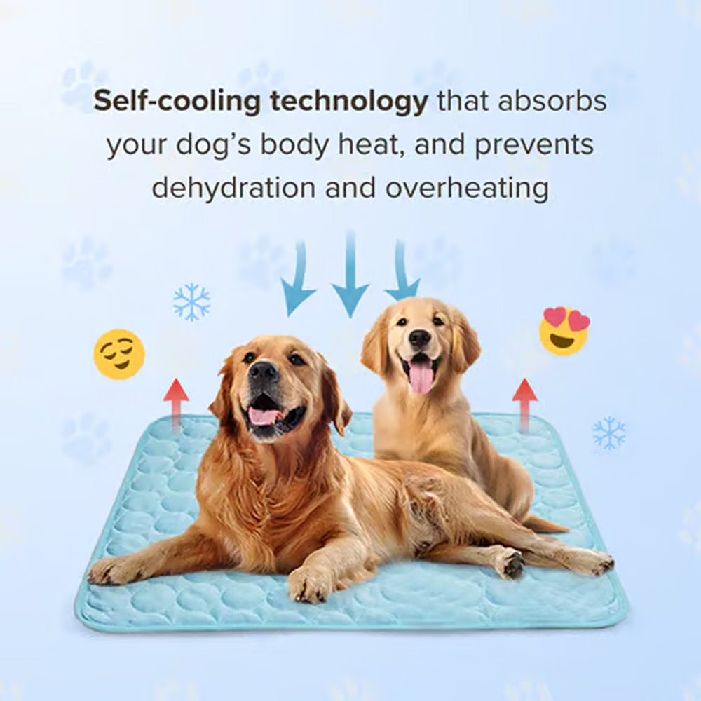 Selbstkühlende Haustiermatte mit Temperaturregulierung, ohne Strom und Gel, waschbar, komfortabel, für Hunde und Katzen | Sansoti