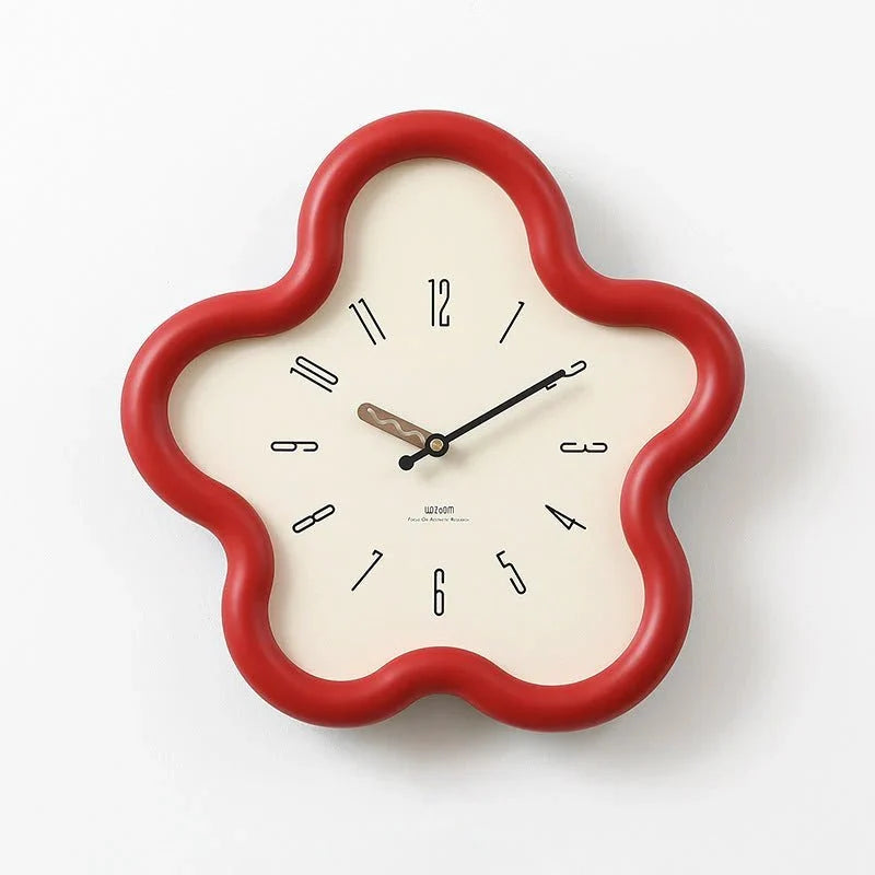 Wall Clock with 3D Floral Design and Silent Pendulum Movement 39x39cm Decorative Design for Living Room and Bedroom | Sansoti