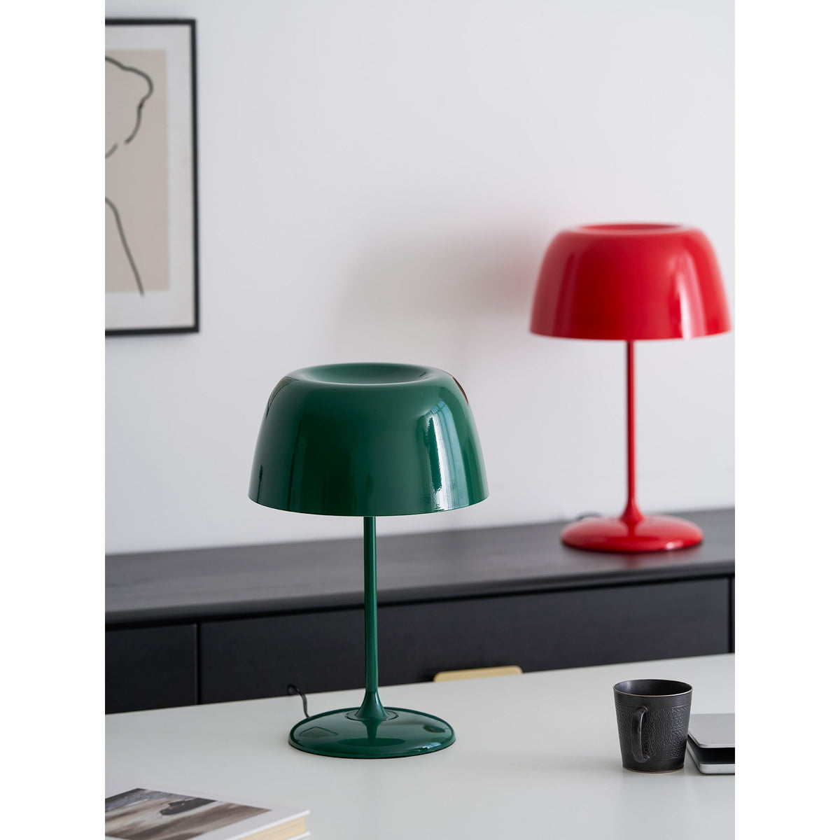 Bittel Table Lamp – Scandinavian Inspired Table Lamp with E26/E27 Socket and Dim Function | Sansoti