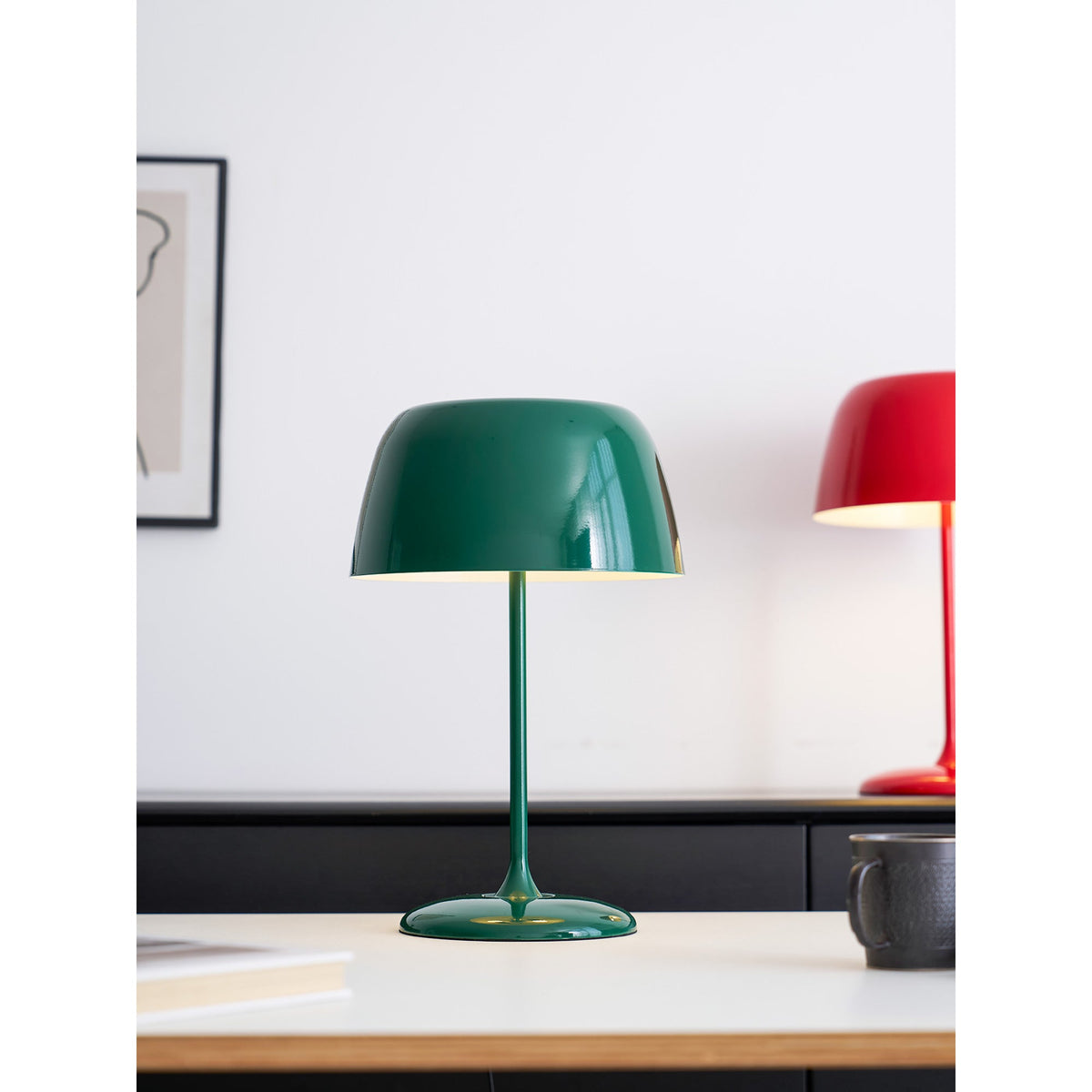Bittel Table Lamp – Scandinavian Inspired Table Lamp with E26/E27 Socket and Dim Function | Sansoti