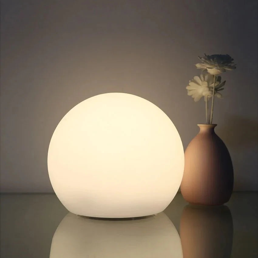 Wireless LED Globe Lamp with Remote Control, 16 Colors, USB Rechargeable Ambient Table Lamp and Night Light | Sansoti