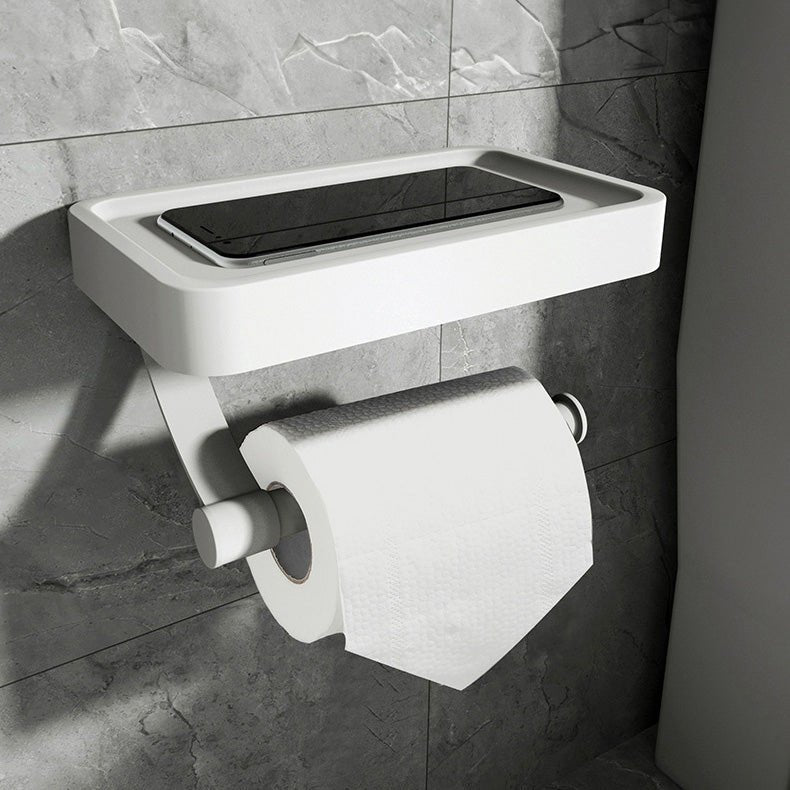 Portarrollos de papel higiénico con repisa de acero inoxidable – sin taladrar | Sansoti
