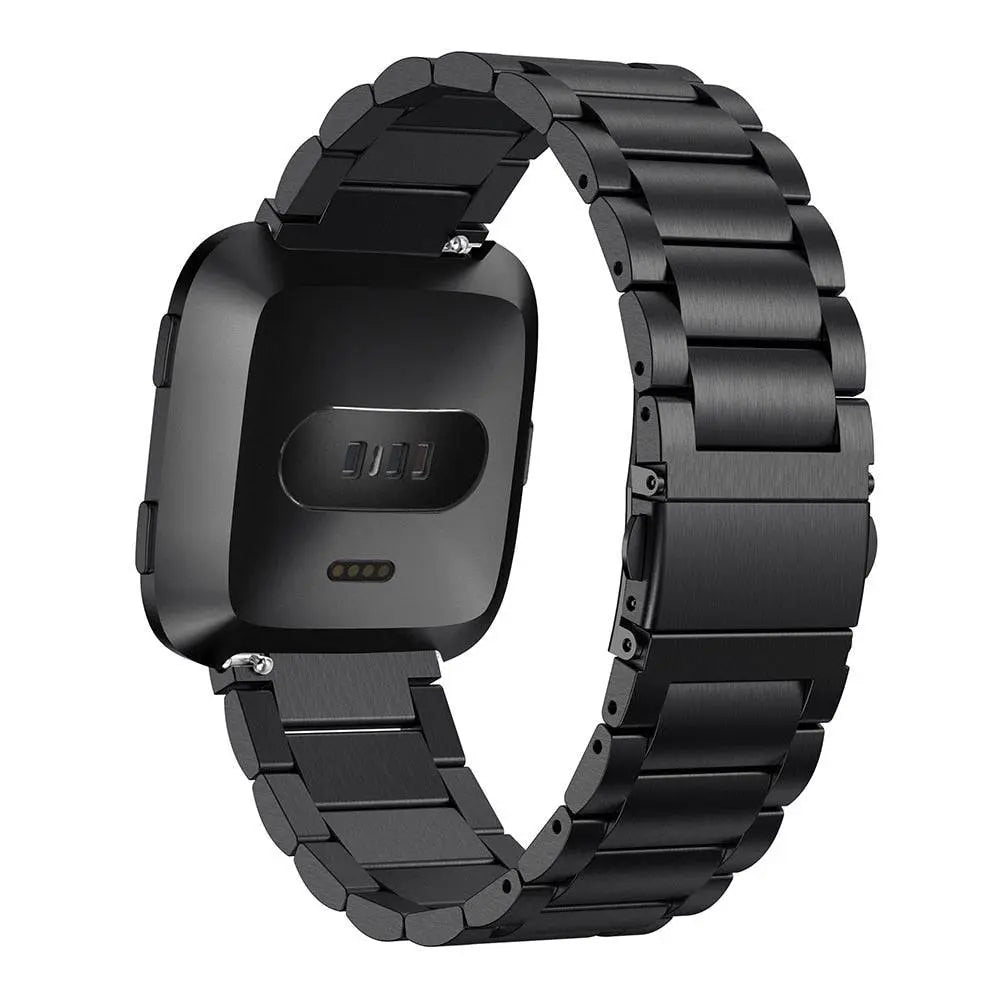 Stahlarmband für Versa 2 - verstellbares Metallarmband mit sicherem Verschluss, elegantes Uhrenarmband | Sansoti
