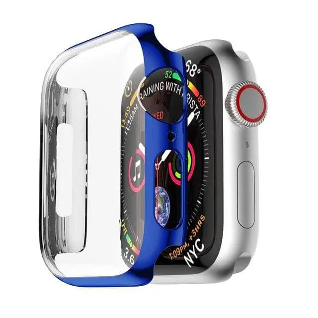 Smartwatch Protective Case 40mm 44mm Polycarbonate Tempered Glass Colorful Transparent Watch Accessory | Sansoti