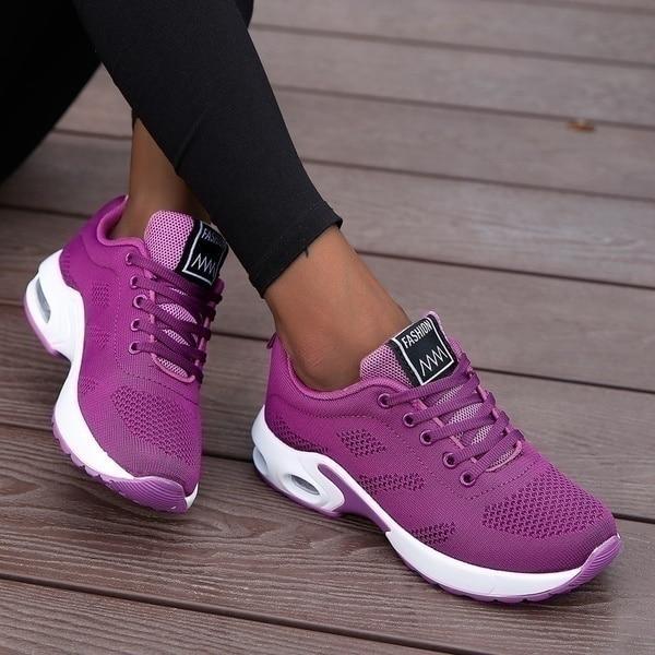 Damen-Laufschuhe mit orthopädischer Unterstützung und 4 cm Plateau für Komfort, Stoßdämpfung und den täglichen Gebrauch | Sansoti