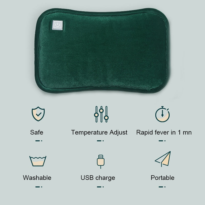 Heated Hand Muff USB Rechargeable 3 Temperature Settings Graphene Heating Portable Winter Hand Warmer Accessory | Sansoti