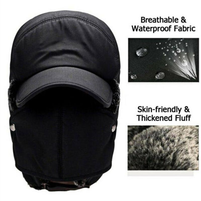 Unisex Winter Hat with Face Protection, Ear Flaps, Waterproof, Windproof, Skiing, Snowboarding, Outdoor Winter | Sansoti
