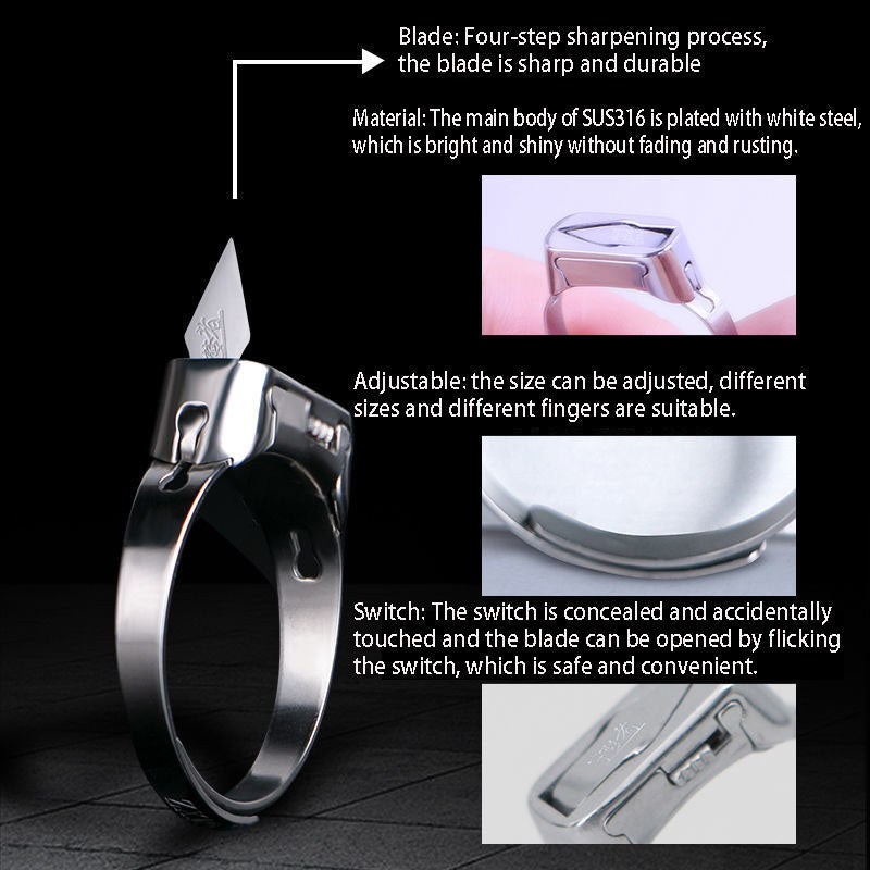 Stainless Steel Self-Defense Ring with Hidden Blade – Compact Safety for Emergencies | Sansoti