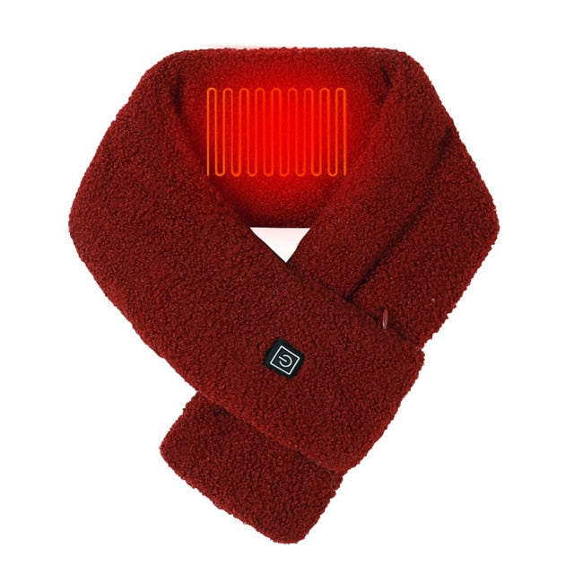 USB Verwarmde Sjaal met 3 Temperatuurstanden Zachte Fleece Wintersjaal Unisex voor Wandelen Outdoor Winter | Sansoti