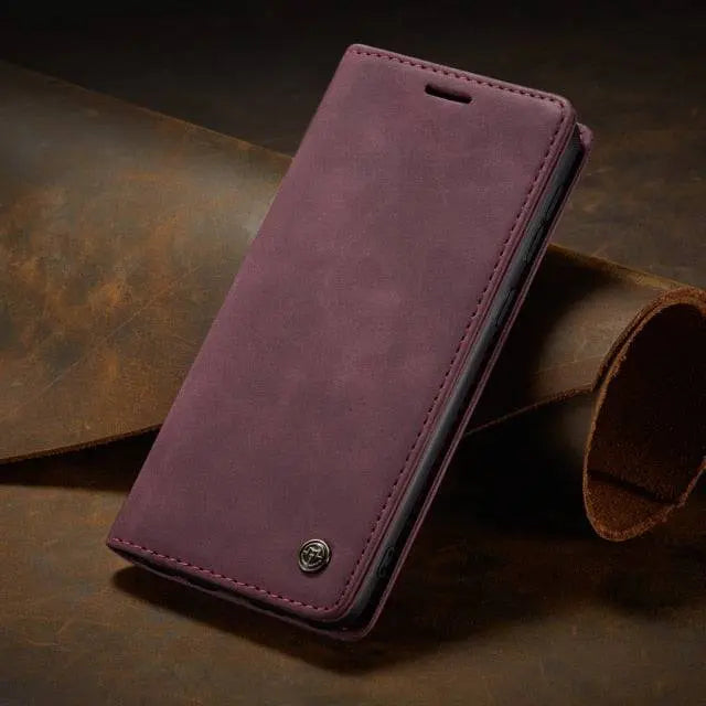 Leder-Wallet-Hülle mit Kartenfach für Galaxy S22 Plus Ultra – schützende Handyhülle mit Brieftasche | Sansoti