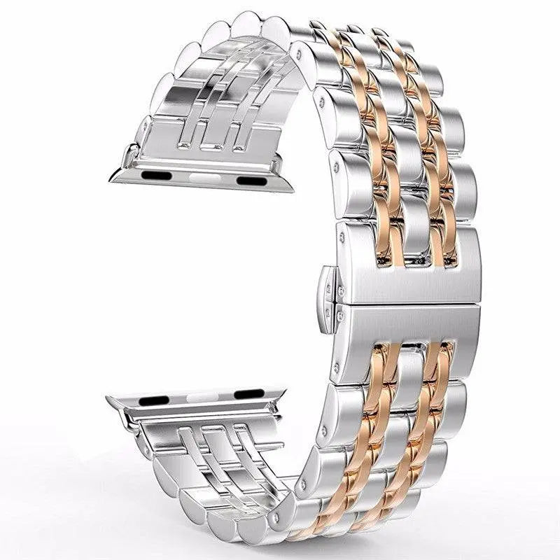 Link Bracelet Smartwatch 38-49mm Silicone Wristband Sports Watch Black Silver Gold Adjustable Universal | Sansoti