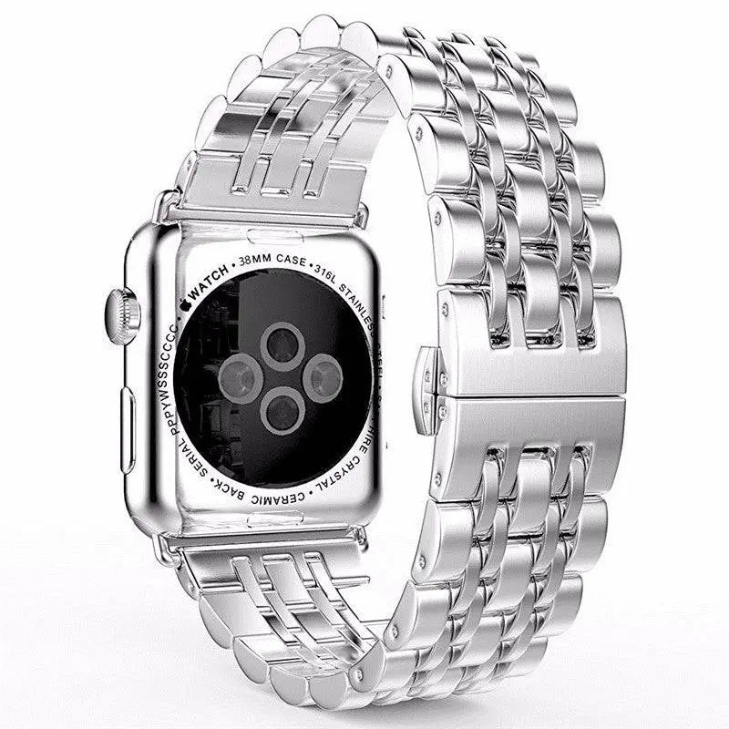 Link Bracelet Smartwatch 38-49mm Silicone Wristband Sports Watch Black Silver Gold Adjustable Universal | Sansoti