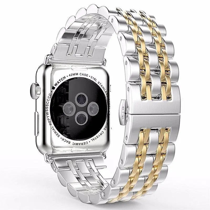 Link Bracelet Smartwatch 38-49mm Silicone Wristband Sports Watch Black Silver Gold Adjustable Universal | Sansoti