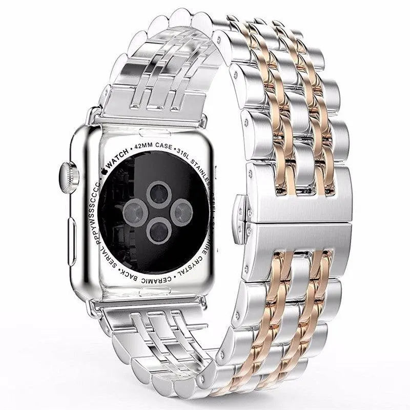 Link Bracelet Smartwatch 38-49mm Silicone Wristband Sports Watch Black Silver Gold Adjustable Universal | Sansoti