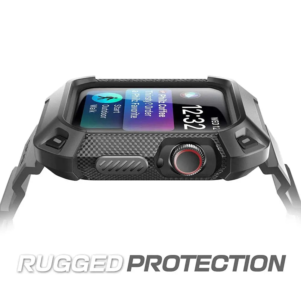 Robustes Silikonarmband für Smartwatch 38-49 mm Sportarmband Austauschbar Wasserdicht Schwarz Outdoor Sport Aktiv | Sansoti