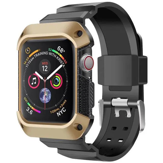 Robustes Silikonarmband für Smartwatch 38-49 mm Sportarmband Austauschbar Wasserdicht Schwarz Outdoor Sport Aktiv | Sansoti