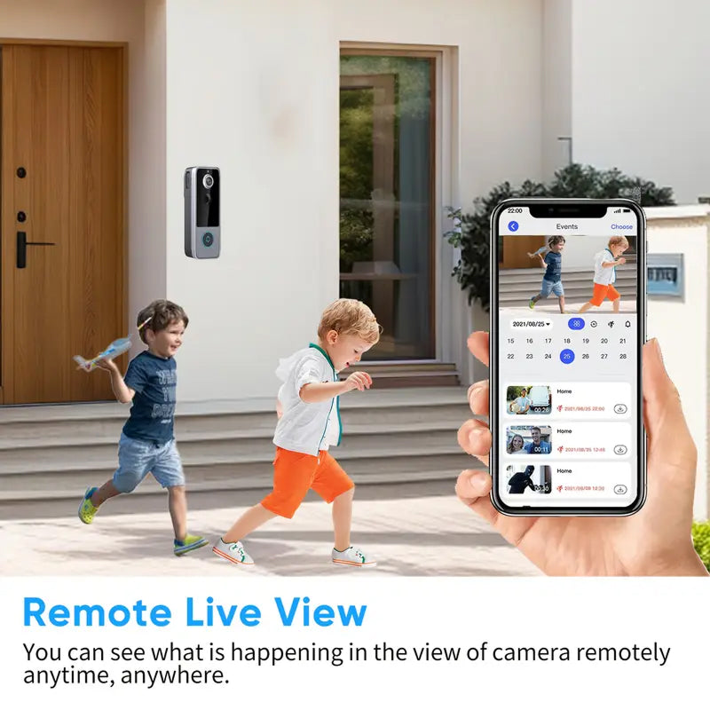 Wireless Video Doorbell 1080P HD with Night Vision and Motion Detection for Home Security and Access Control | Sansoti