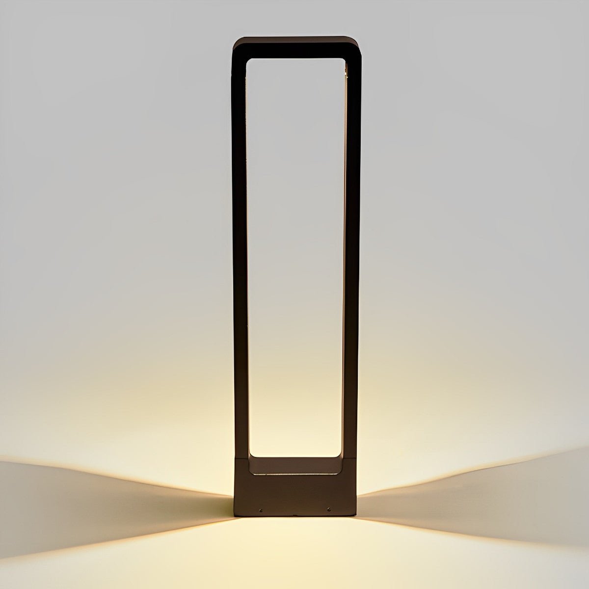 Sockelleuchte LED 10W Schwarz Aluminium Garten Einfahrt Weg IP65 Stehende Außenleuchte Rechteck Warmweiß 3000K Rasenlampe Gartenbeleuchtung | Sansoti