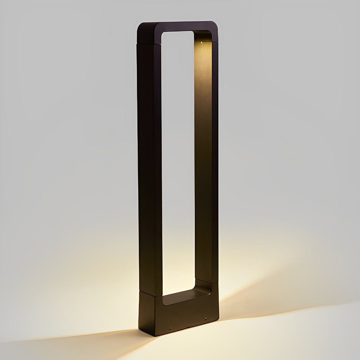 Sockelleuchte LED 10W Schwarz Aluminium Garten Einfahrt Weg IP65 Stehende Außenleuchte Rechteck Warmweiß 3000K Rasenlampe Gartenbeleuchtung | Sansoti