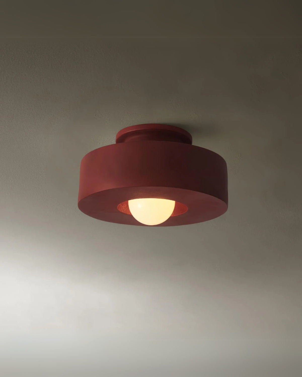 Plafondlamp Zolder Schuin Dak LED 3000K 30 cm Vlak Tegen Plafond Resin Zwart Groen Rood | Sansoti