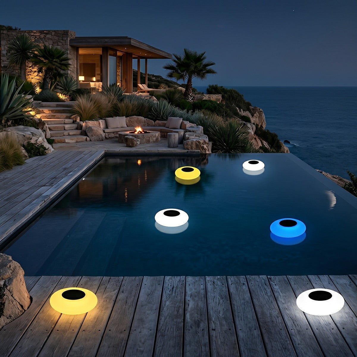 Floating Pool Ball RGB LED Solar Water Light Pond Lighting Wireless with Remote Control Garden Ambience | Sansoti