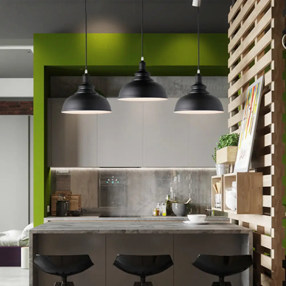 Metalen Hanglamp Kom Roestiek Industrieel E26/E27 Eetkamer Plafondverlichting Zwart Wit Roest Woonkamer | Sansoti