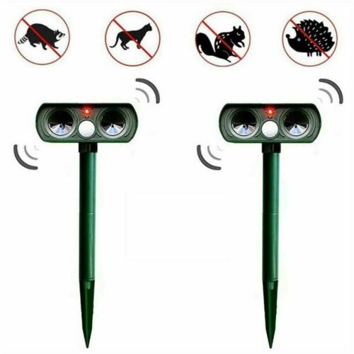 Dierenverjager op Zonne-energie met Bewegingssensor LED-verlichting voor Tuin Moestuin Gazon Bescherming | Sansoti