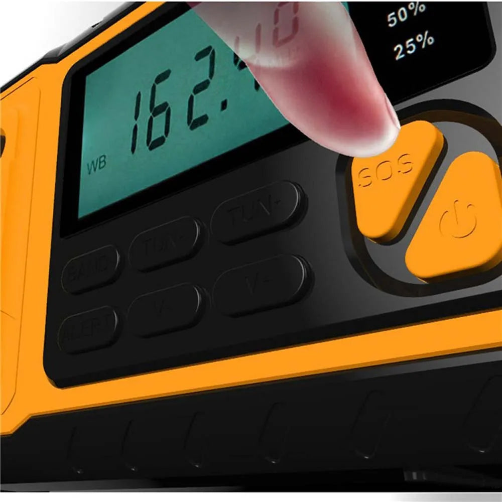 Wiederaufladbares Notfallradio mit Solarpanel und Powerbank, 4000 mAh, für Outdoor, Camping, Stromausfälle und Notfälle | Sansoti
