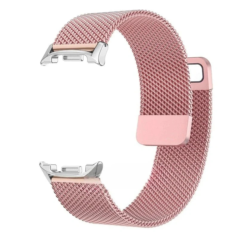 Milanese Mesh Magnetic Stainless Steel Smartwatch Band Adjustable Breathable Wristband Universal | Sansoti