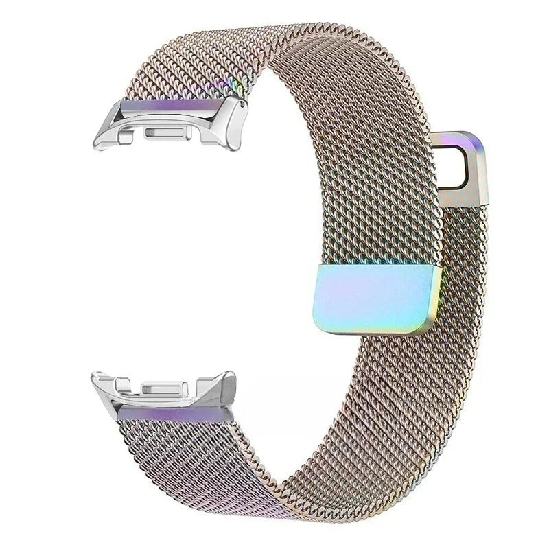 Milanese Mesh Magnetic Stainless Steel Smartwatch Band Adjustable Breathable Wristband Universal | Sansoti