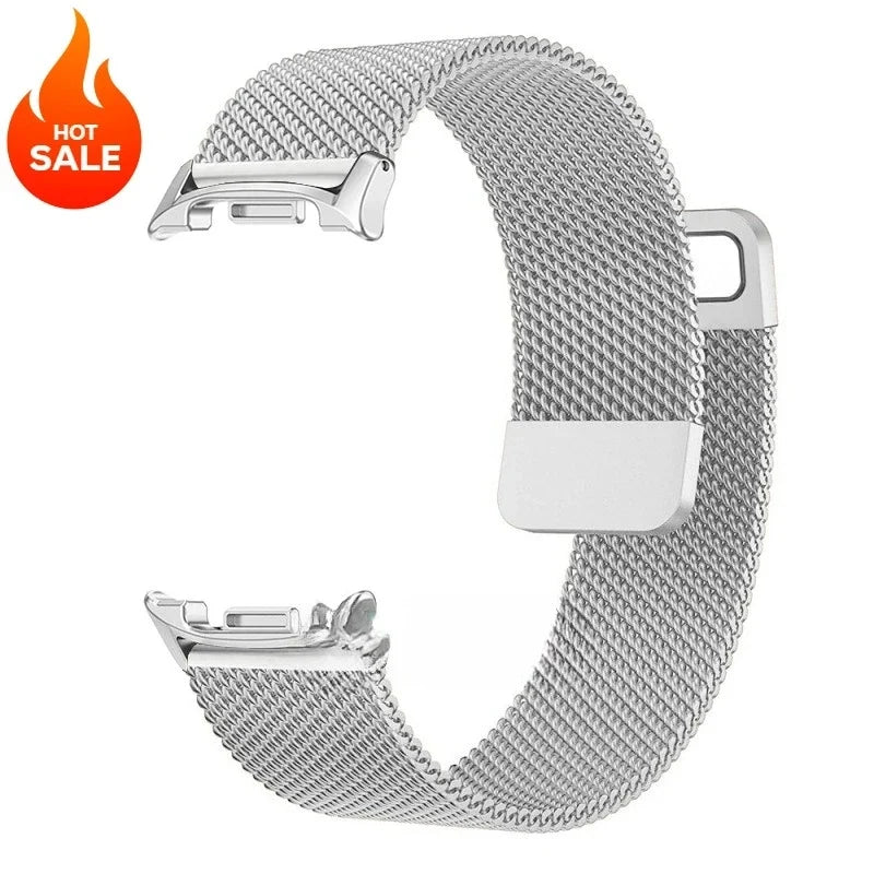 Milanese Mesh Magnetic Stainless Steel Smartwatch Band Adjustable Breathable Wristband Universal | Sansoti