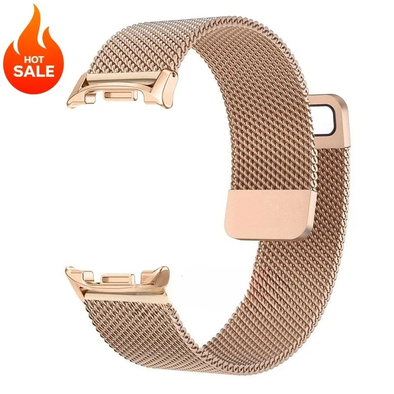 Milanese Mesh Magnetic Stainless Steel Smartwatch Band Adjustable Breathable Wristband Universal | Sansoti