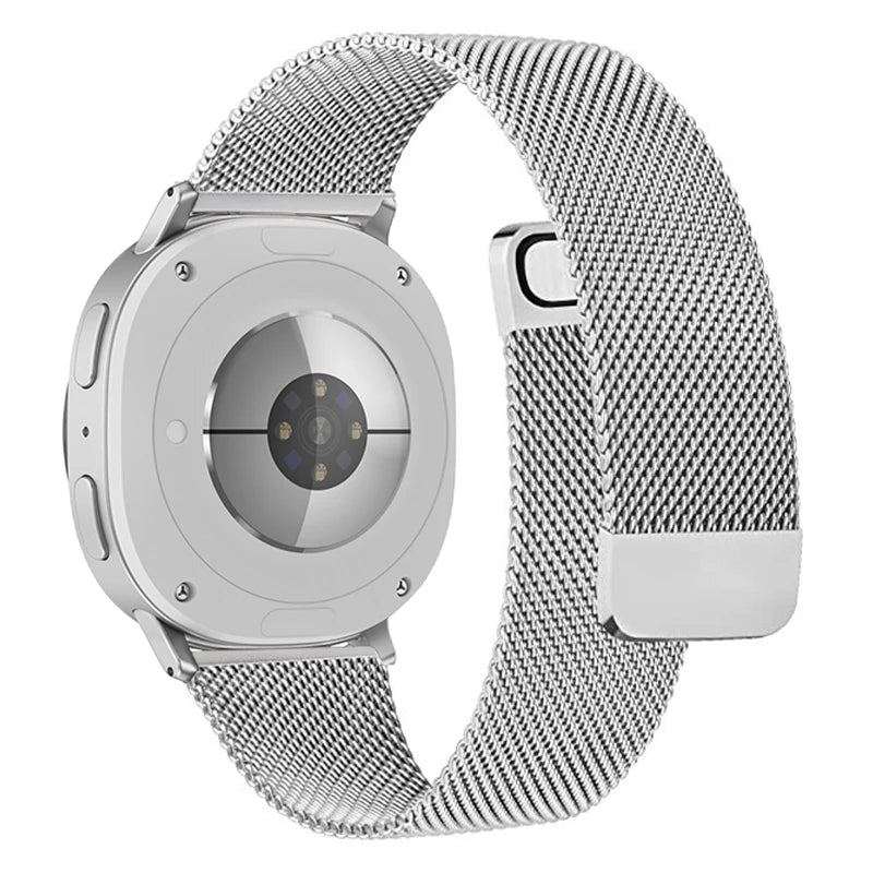 Milanese Mesh Magnetic Stainless Steel Smartwatch Band Adjustable Breathable Wristband Universal | Sansoti