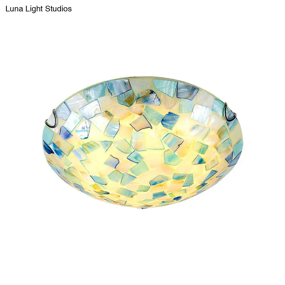 Shell Mosaic Ceiling Light 2-3 Lights E26 E27 Bedroom Dining Room Hallway Flush-Mount Lighting | Sansoti