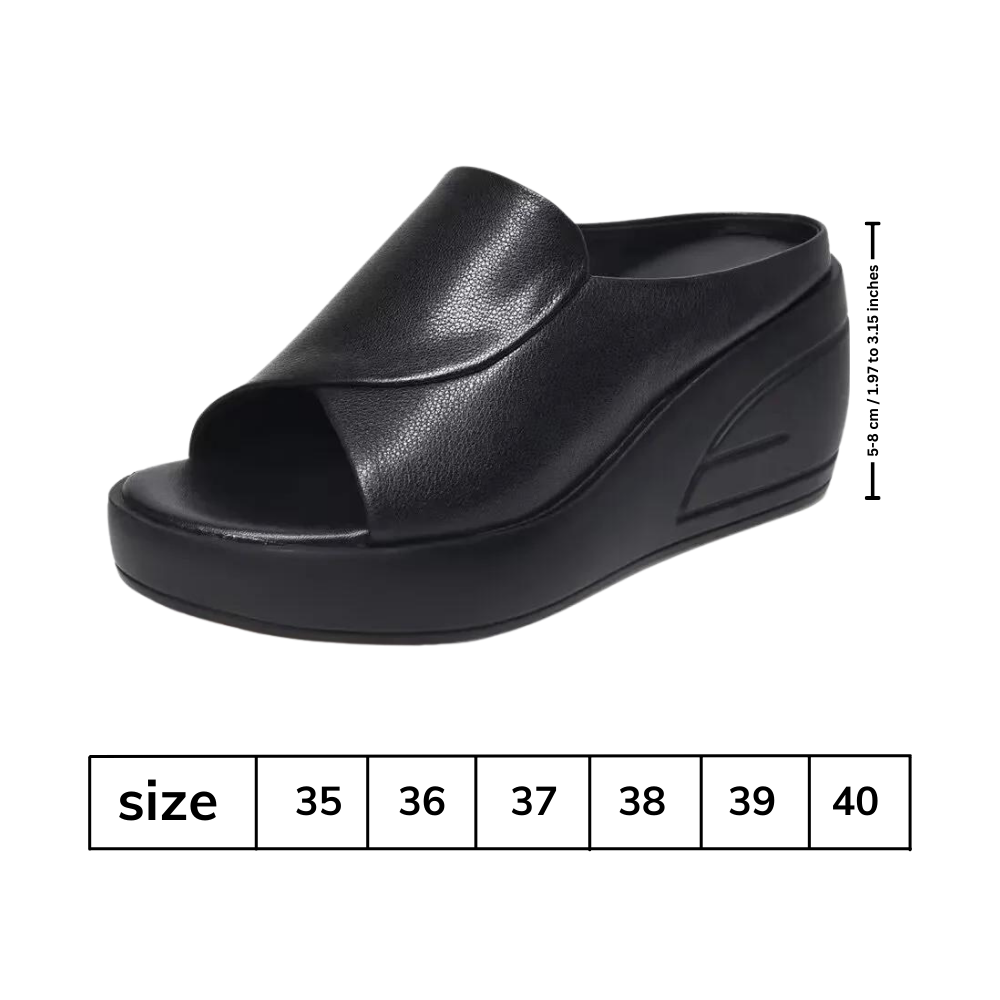 Orthopädische Damen Keilabsatz-Sandalen mit Stoßdämpfung und Fußgewölbestütze Komfortables Sommerschuhwerk | Sansoti
