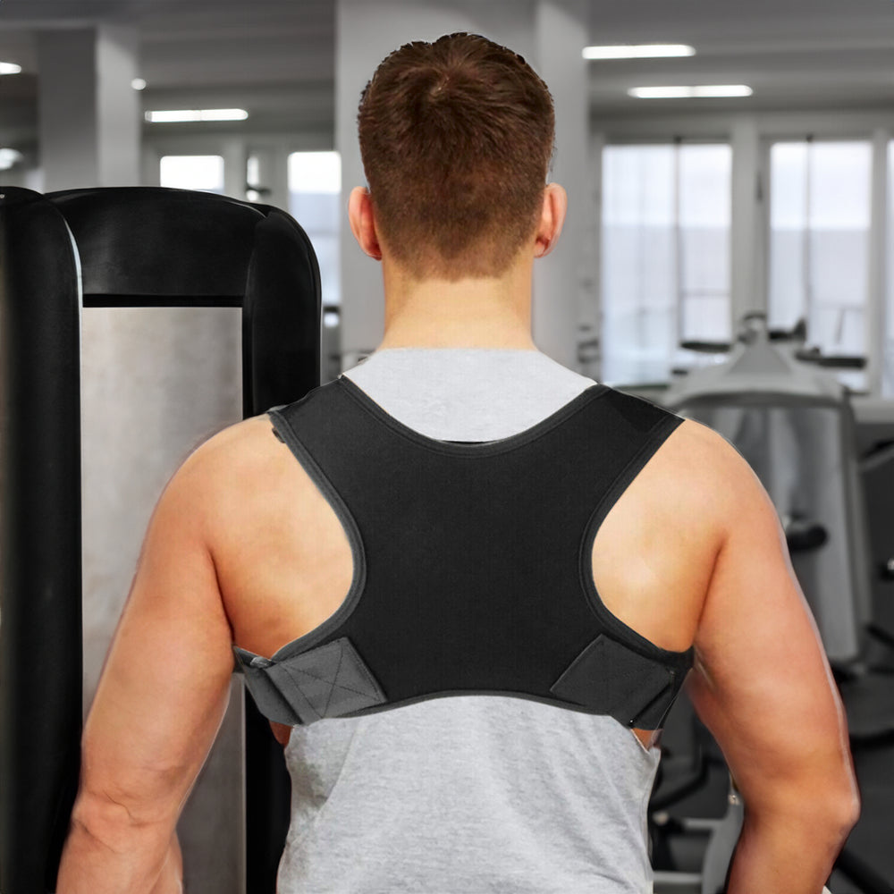 Posture Corrector for Back and Shoulders, Adjustable Neoprene Comfort, Pain Relief, Breathable, Unisex, Home Office | Sansoti
