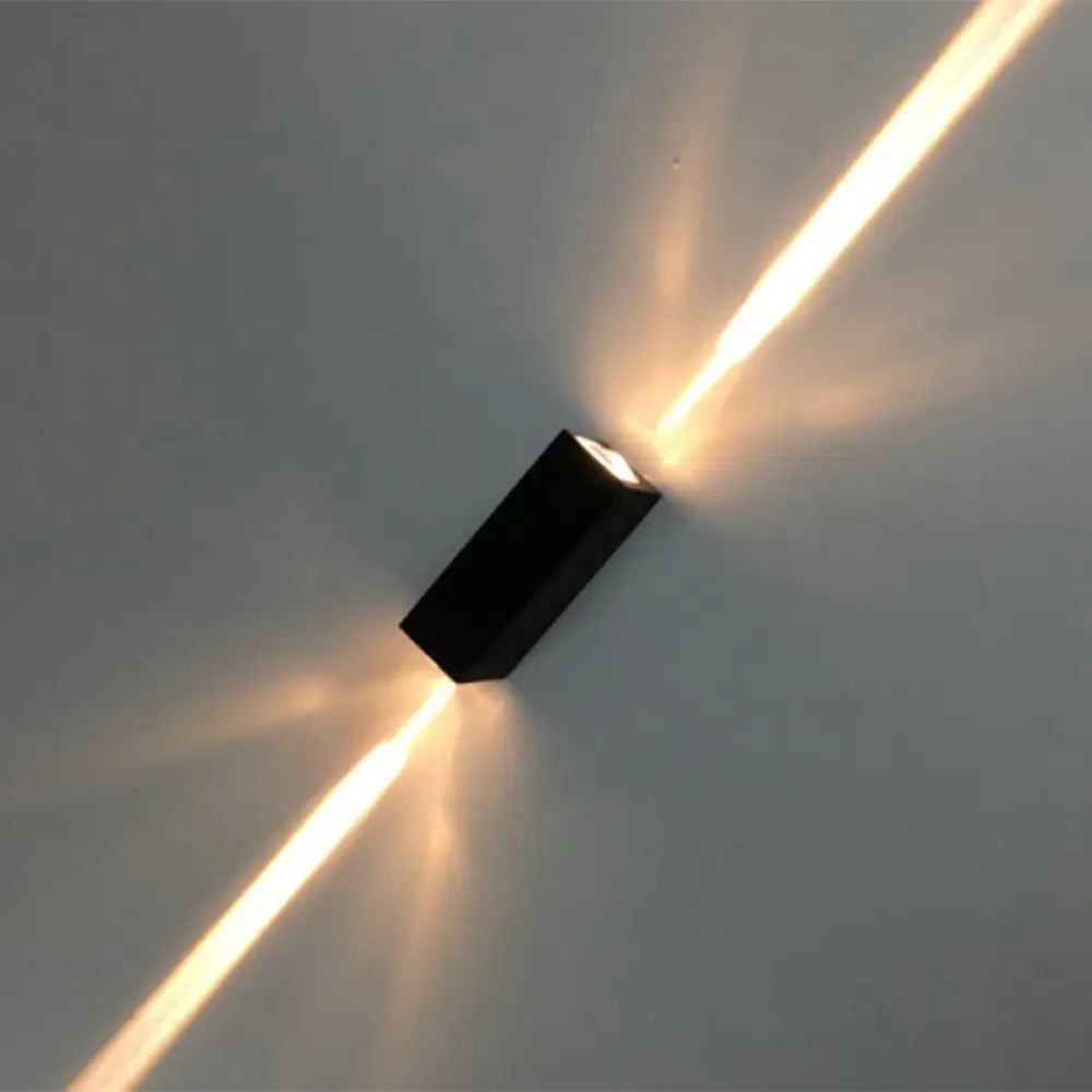 Double Black Metal Wall Light LED Lighting Warm White Ambient Light Modern Interior Lighting Living Room | Sansoti