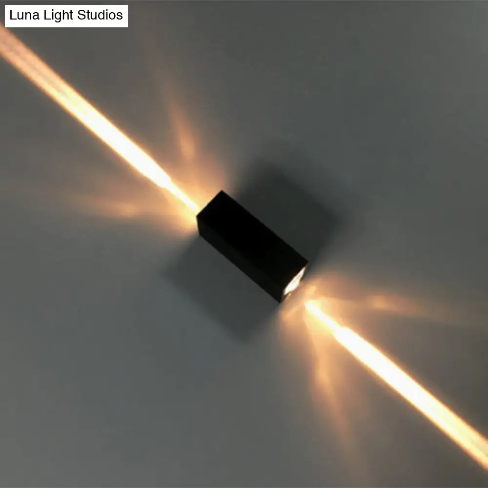 Double Black Metal Wall Light LED Lighting Warm White Ambient Light Modern Interior Lighting Living Room | Sansoti