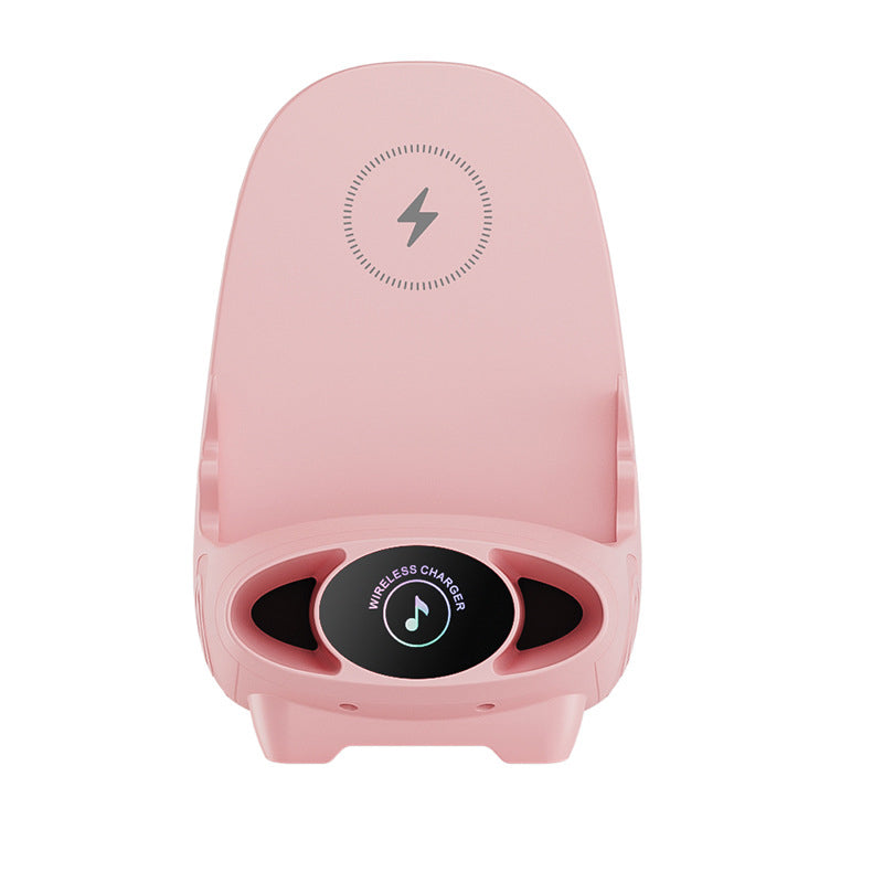 Draadloze Telefoonlader met Stoelvorm Houder Geluidversterker Standaard Functie Smartphone Opladen Bureaustandaard | Sansoti