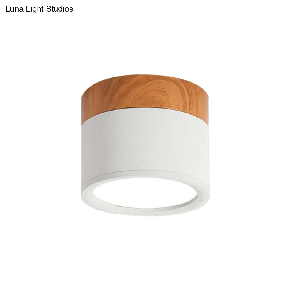 Macaron-Deckenlampe zylindrisch Metall für Küche oder Bar – Gelb, Blau, Schwarz & Holz | Sansoti