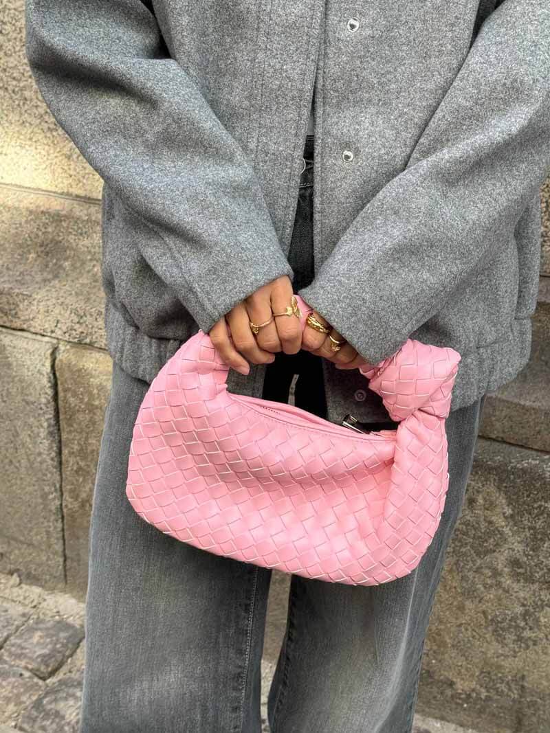 Gevlochten Mini Handtas Rotan met Schouderriem Compact Formaat Dames Accessoire voor Uitjes Vakantie | Sansoti