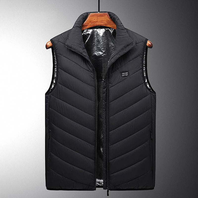 Verwarmbaar Bodywarmer Vest USB Oplaadbaar met Graphene Verwarmingszones Zwart Outdoorkleding voor Winter | Sansoti