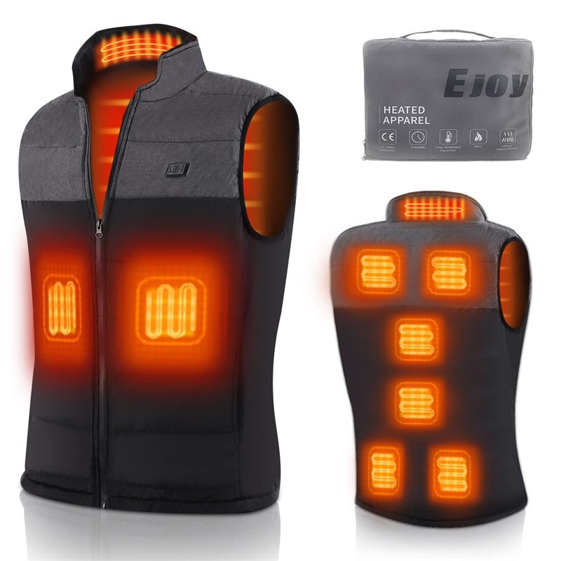 Verwarmbaar Bodywarmer Vest USB Oplaadbaar met Graphene Verwarmingszones Zwart Outdoorkleding voor Winter | Sansoti