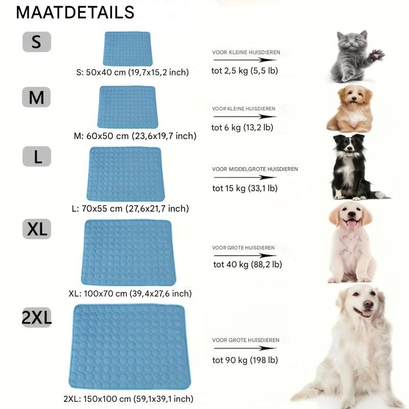 Self-Cooling Pet Rest Mat Breathable Cooling Surface for Dogs and Cats Summer Comfort Adjustable Size | Sansoti