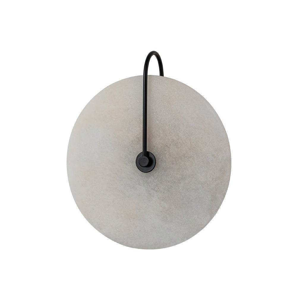 Aplique de pared redondo de mármol, LED, 5W, negro y blanco, 25cm, dormitorio, recibidor, salón, estilo Mid-Century