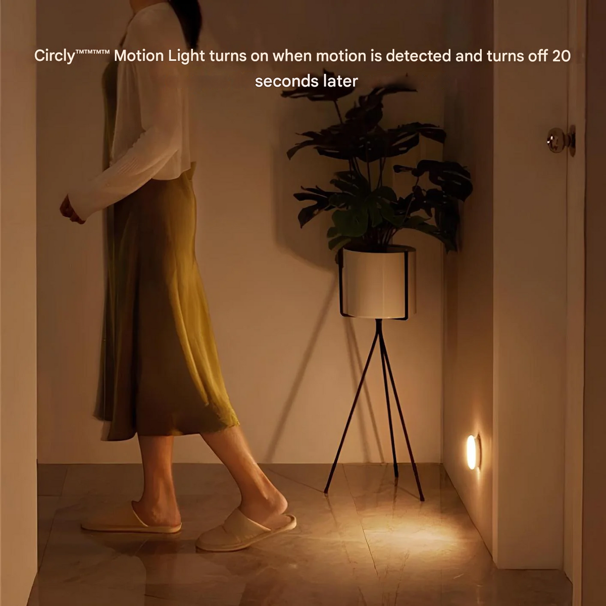 Motion Sensor Lamp Wireless ABS Compact Hall Stair Closet Night Light Automatic Light USB Rechargeable | Sansoti