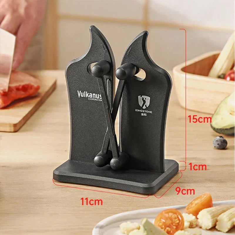 3-in-1 Knife Sharpener with Adjustable 12-20° Angle Tungsten Carbide Sharpening Station for All Kitchen Knives | Sansoti