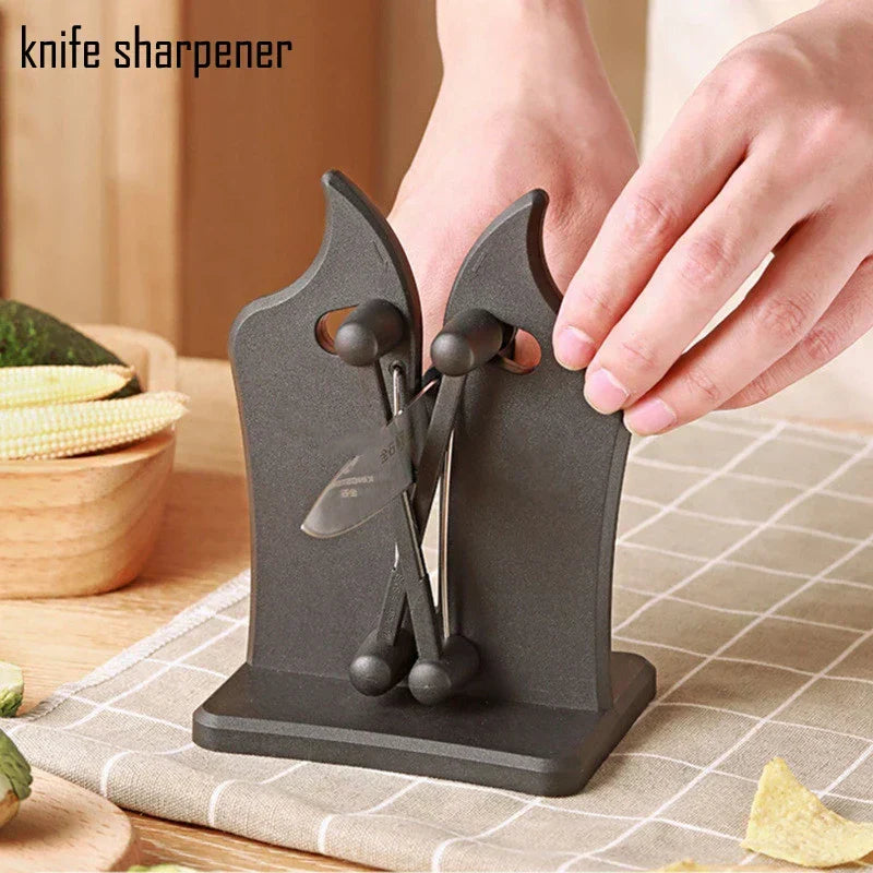 3-in-1 Knife Sharpener with Adjustable 12-20° Angle Tungsten Carbide Sharpening Station for All Kitchen Knives | Sansoti