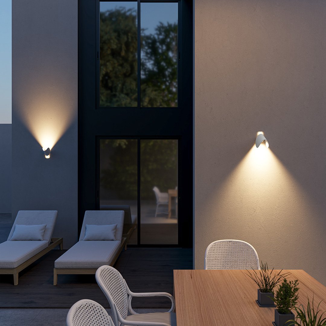 Wandlampe Up Down LED Innen Aluminium Schwarz Weiß G4 | Sansoti
